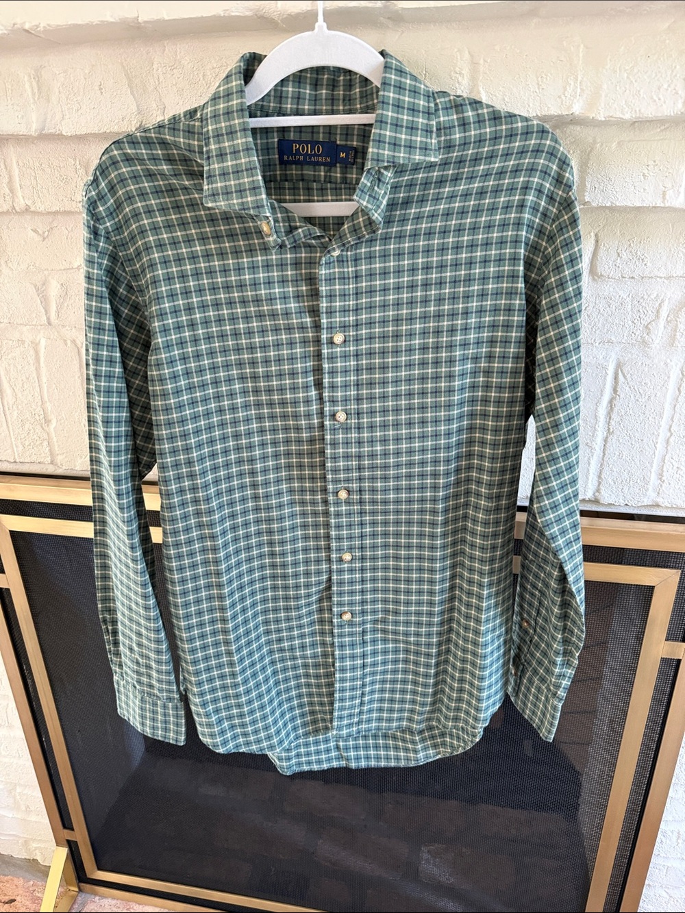 Polo by Ralph Lauren Teal Plaid Long-Sleeve Button-Down Shirt